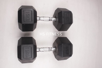 Zwarte Vaste Rubber Met een laag bedekte de Hexuitdraaidomoor van de Gymnastiektraining Toebehoren voor de Lichaamsbouw