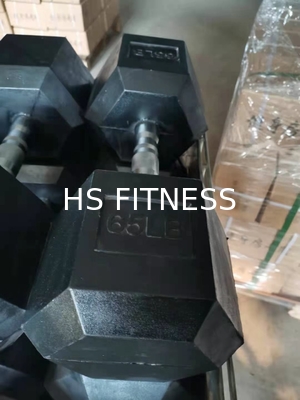 Zwarte Vaste Rubber Met een laag bedekte de Hexuitdraaidomoor van de Gymnastiektraining Toebehoren voor de Lichaamsbouw