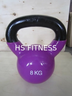Dwarstrainer Colorful Rubber Kettlebell voor Commerciële Gymnastiek