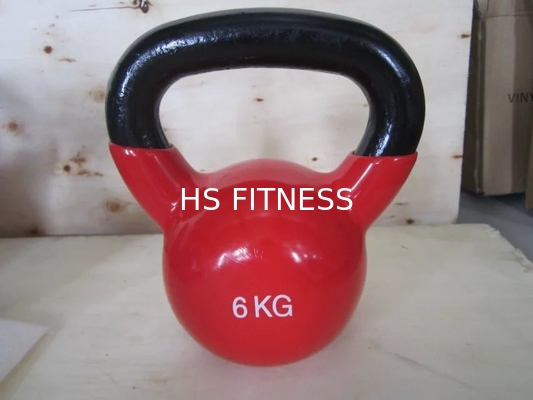 Dwarstrainer Colorful Rubber Kettlebell voor Commerciële Gymnastiek