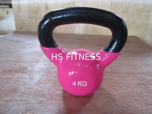 Dwarstrainer Colorful Rubber Kettlebell voor Commerciële Gymnastiek